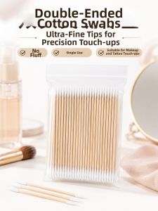 IMLUCKY | Fine Tip Makeup Eyebrow Cosmetic Cotton Swabs Non Lint