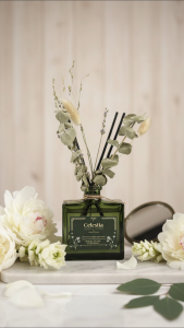 Celestia Essential Oils White Peony & Tuberose Diffuser 150ml - Elegant Floral Fragrance Diffuser for Home Aromatherapy & Decoration