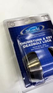St Guchi Thumbturn & Key Deadbolt Lock SGDB-D251 Stainless Steel SUS304 (Gun Grey)