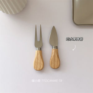 Mini Creative Fruit Forks Wood Handle Cute Dessert Knife Photography Props Dining Utensils Sweet Treats Eating Tools