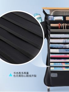 Oxford Cloth Hanging Book Bag for Primary And High School Students Large Capacity Wear-resistant Anti-slip Desk Storage Bag