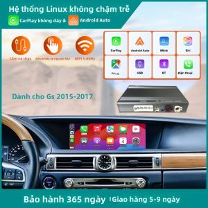 Bộ Chuyển Đổi Không Dây CarPlay Android Auto Nâng Cấp Cho Lexus GS AI Box Đầu DVD Radio Xe Hơi Hỗ Trợ Mirror Link Với Các Nút Bấm OEM Cắm Là Chạy