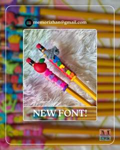 1pc MONGGOL #2 Detachable Personalized Name