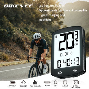 New Ultra-Long Standby Time USB-C Rechargeable Large Screen Cycling Computer Wireless Bike Speedometer Odometer Bike Accessory