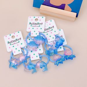Summer Elastic Hair Ties for Babies Girls Childrens Hair Accessories No Damage to Hair  Style Ocean Life Series