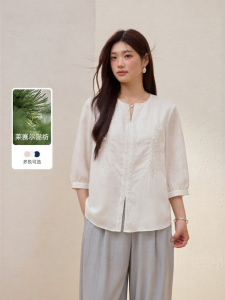QLX | Boho Style Embroidered Blouse Large Size