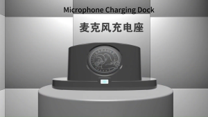 Dual Magnetic Wireless Microphone Charging Dock Plug & Play Easy and Convenient Magnetic Charging with All-in-One Storage Superconductor Transmission