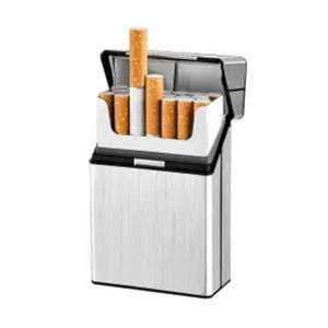 Ultra-Thin Portable Aluminum Alloy Mens Cigarette Box 20-Pack Personalized Engraving Anti-Pressure Moisture-Proof Soft And Hard Universal