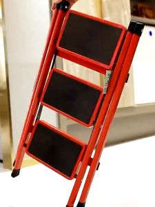 Thang gia đình căn hộ 4 Smart Cooker bậc thép Carbon Steel Ladder with Wide Anti-Slip Pedal Đa Năng It Smart
