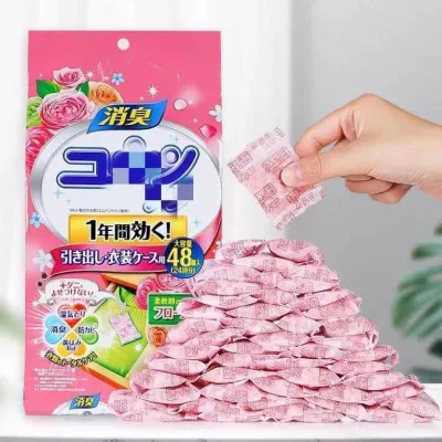 Long Não Đuổi Chuột Đuổi Gián Mùi hoa - Băng Phiến Đuổi Côn Trùng Thơm Treo Tủ Quần Áo 1 bịch 48viên