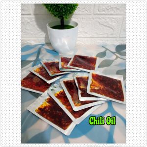 CHILI OIL SACHET ( isi 10 ) HALAL. CHILI DIMSUM SAMBAL BAKSO DAN CAMILAN