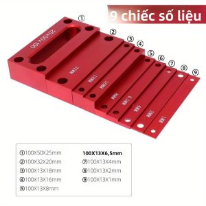 Bộ Thước Đo Nhôm 9/15 Chiếc Hệ Mét/inch Dụng Cụ Đo Chiều Cao Thanh Đo Di Động Dùng Cho Kiểm Tra Chế Biến Gỗ