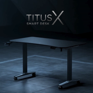 TTRacing Titus X Smart Standing Desk โต๊ะคอม ดีไซน์ล้ำ ปรับระดับความสูงได้ หน้าโต๊ะกว้าง ขอบไร้เหลี่ยม ทนทาน