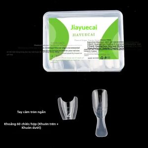 60 Mẫu Móng Giả Hình Oval Dạng Sandwich Dạng Kép Không Cần Giấy Dễ Dàng Dùng Khuôn Trên & Khuôn Dưới Dùng Cho Móng Giả