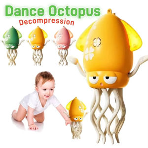Creative Dancing Octopus Childrens Electric Automatic Induction Sound and Light Luminous Squid Baby Simulation Crawling Octopus