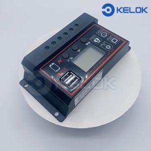 เครื่องควบคุมพลังงานแสงอาทิตย์ PWM Solar Charger Controlle โซล่าชาร์จเจอร์ อุปกรณ์วงจรไฟฟ้าเเละอะไหล่ ชอกมา LCD Display Dual USB โซล่าชาร์จเจอร์ ชาจเจอร์โซล่า