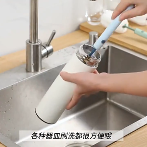 Sponge Detachable Replacement Cup Brush with Long Handle for Baby Bottles Glass Wine Bottles Mugs Household Cleaning Brush Cup Cleaning Brush