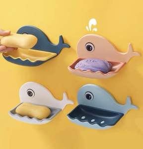 Wall-mounted punch-free Whale Design Soap Case Can stand Soap box