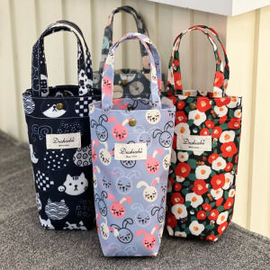 Universal Cartoon Thermal Cup Holder Tote Bag