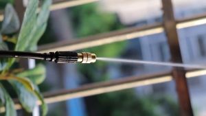 【Free Ship】ชุดหัวพ่นหมอกพ่นละอองน้ำแรงดันต่ำ (สาย21เมตร+หัว20หัว) หัวหมอกหัวทองเหลือง หัวพ่นหมอก ต่อก๊อกน้ำทั่วไปและก๊อกสนามได้ Hose Brass Nozzle Atomize Spray System for Summer Balcony Greenhouse Lawn Misting Cooling Irrigation Kit