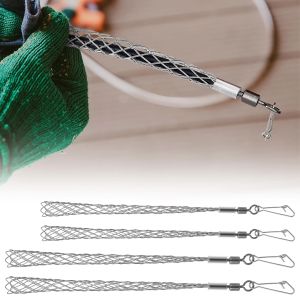 4/2 Pcs Cable Wire Pulling Grip Stainless Steel Cable PullerCable Sock for Cable Rods Anti Slip Wire Pulling Grip Electrician