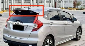 spoiler Jazz 2014 on + Lampu silver hitam merah putih grey