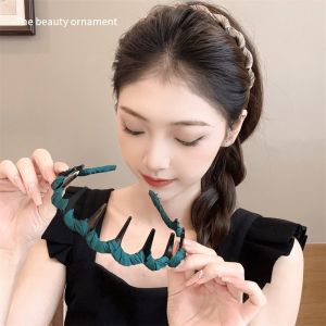 Dorisna Fashion Wave Headbands for Women Solid Color Toothed Non-slip Hair Bands Girl Face Wash Hairbands Hair Accessories