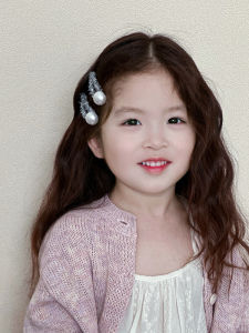 New 2025 Childrens Pearl Hair Clips Cute BB Clips Girls Short Hair Duckbill Clips Side Bangs Silver Colored Korean Style