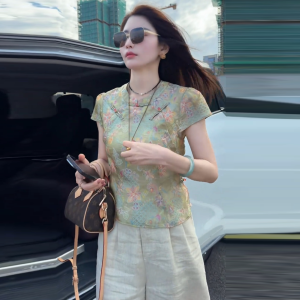 YOUFAN | Figure Flattering Chinese Retro Shirt