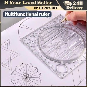 ❤️【Same Day Delivery】 Multifunctional Geometric Ruler Geometric Drawing Template Measuring Tool For School Student Office Architecture Measuring Rule