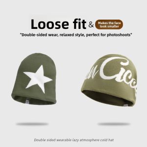 JIFANPAUL | Winter Knitted Hat Large Head Circumference Outdoor Travel Slim Face Design