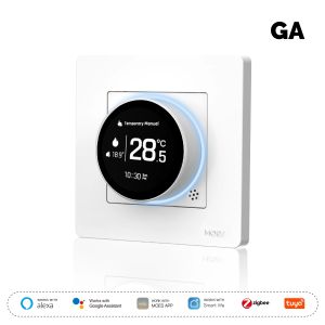 MOES | MOES Tuya ZigBee Smart Knob Thermostat Star Ring Series Temperature Controller Water Boiler Electric Heating With Alexa Google