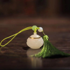 Lotus Tassel Luminous Stone Hollow Sachet Incense Burner Mobile Phone Charm Carry-on Pendant Men and Women Couple Lanyard Gift