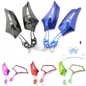 อุปกรณ์ตกแต่งกระจกมองหลัง Universal Cool สําหรับรถจักรยานไฟฟ้าและรถจักรยานยนต์กระจกสะท้อนแสงสูง