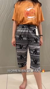 WOMEN CASUAL BATIK PANT WITH POCKET/WOMEN SHORTS/SELUAR BATIK/SELUAR PENDEK KAIN SEJUK GOOD QUALITY READY STOCK