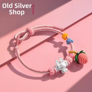 WU YUE JEWELRY | Sterling Silver 99.9 Handmade Cute and Versatile Bracelet