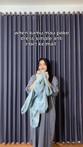 MAIRA Dress Crinkel Kombinasi Rayon: Pakaian untuk Acara Formal