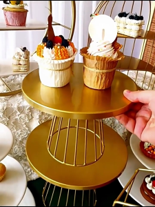Metal Cake Stand Dessert Stand Paper Cup Macaron Display Stand Wedding Christmas Birthday Party