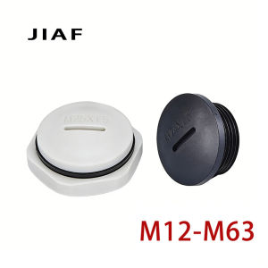 10Pcs IP68 Waterproof Nylon Thread Hole Plug M12-M63 M20×1.5 Plastic Sealing Cover Cap With Rubber Black Grey