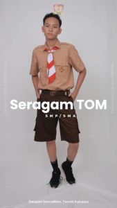 Seragam TOM - Kemeja SMP/SMA Pramuka Penggalang Tangan Pendek (NEW)
