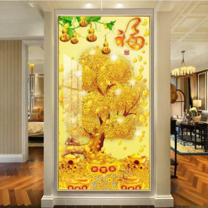Feng Shui Prosperity Tree Decorative Wall Art With Crystals