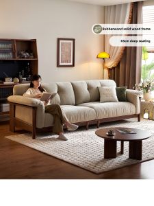 Pashaman | Detachable Wash Wooden Frame Linen Vintage Cloud Couch
