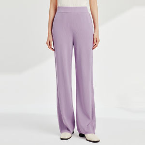 Koradior elsewhere | Elsewhere Koradior Casual Knitted Straight Leg Pants Draped Style Spring New Collection High Waist Wide Leg Trousers