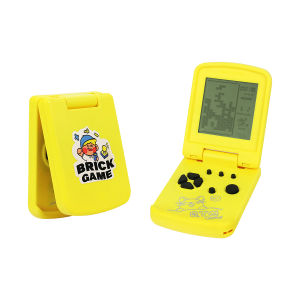 Block electronic game console nostalgic portable folding game console toy requires preparation of a size 7 battery by oneself