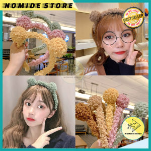 Bando Korea Perempuan Dewasa Aksen Telinga Beruang Berbulu AK165