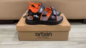 Sandal Kids URBAN FOOTPRINT Quai Dán SD2402 cho bé trai màu đen cam 100% chính hãng bảo hành 03 tháng đối với lỗi nhà sản xuất