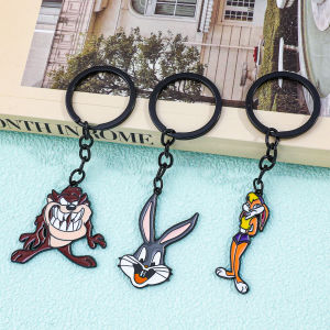 Disney Looney Tunes Bugs Bunny Keychain Naughty Cute Cartoon Figure Jewelry Accessories for Birthday Party Surprise Gifts