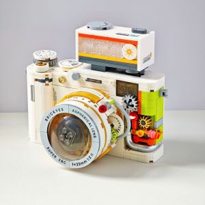 YF Mechanical Twin-lens Reflex Retro Camera Building Blocks Educational Toys For Kids Figure Child Gift FY