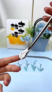 SEDOTAN SENDOK ES 6PCS STRAW SPOONS STAINLESS 2 IN 1 - SEDOTAN SENDOK KOPI TEH FOOD GRADE - SEDOTAN SENDOK SERBAGUNA STAINLESS STEEL FOOD GRADE