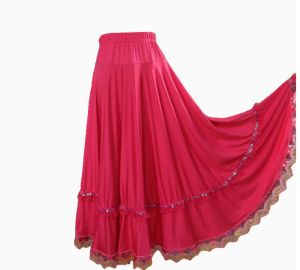 New Womens Lace Chiffon Long Skirt Ballet Womens Half Skirt Solid Color Long Dance Practice Dress